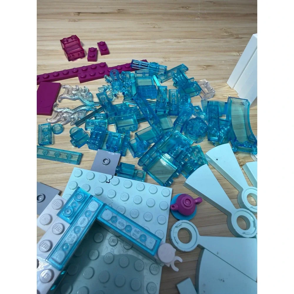 Lego Disney Frozen Replacement Parts Lot Translucent Ice Castle Bricks Slide